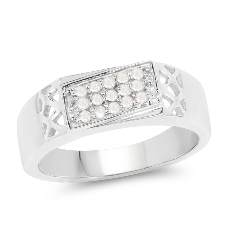 Bids.com 0.23 Carat Genuine White Diamond .925 Sterling Silver Ring Rings