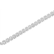 Bids.com .925 Sterling Silver 1.0 Cttw Diamond Miracle-Set X-Link 7" Tennis Bracelet (I-J Color, I3 Clarity) Bracelets
