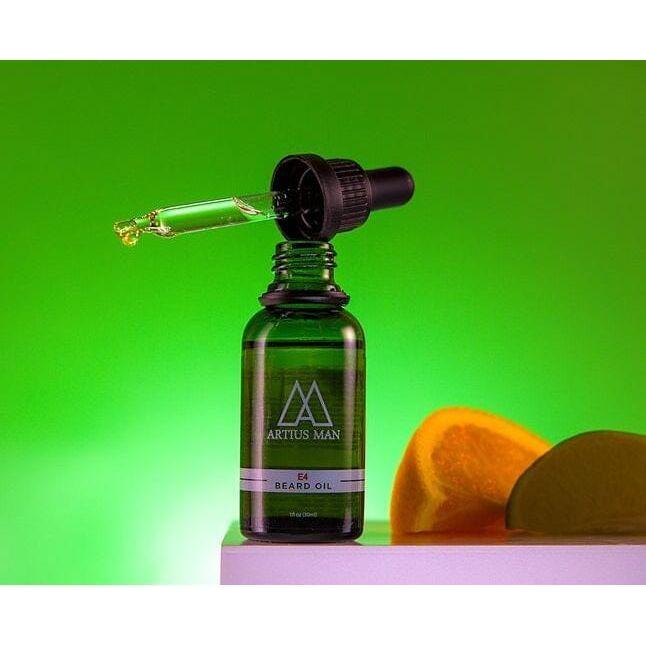 Artius Man E4 Beard Oil – Signature Woodsy and Citrus Beard Conditioning Oil (1 oz) Beard Oil