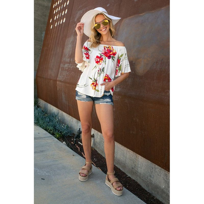 FLORAL OFF SHOULDER TOP