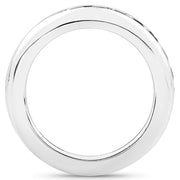 Bids.com 3.12 Carat Genuine Blue Sapphire .925 Sterling Silver Ring Rings