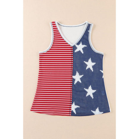 Star and Stripe V-Neck Tank