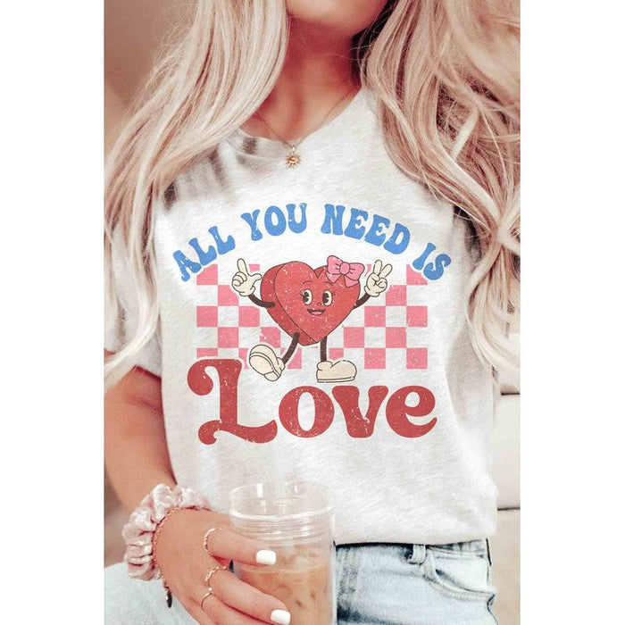 Plus Size - All You Need Is Love Graphic Tee