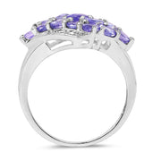 Bids.com 1.85 Carat Genuine Tanzanite .925 Sterling Silver Ring Rings