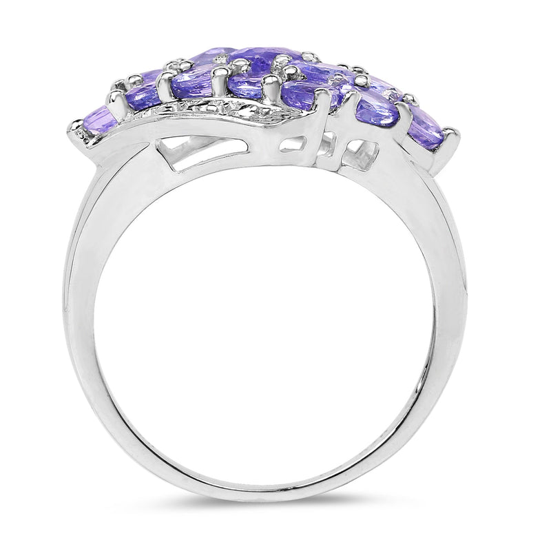 Bids.com 1.85 Carat Genuine Tanzanite .925 Sterling Silver Ring Rings