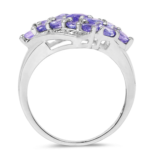 Bids.com 1.85 Carat Genuine Tanzanite .925 Sterling Silver Ring Rings