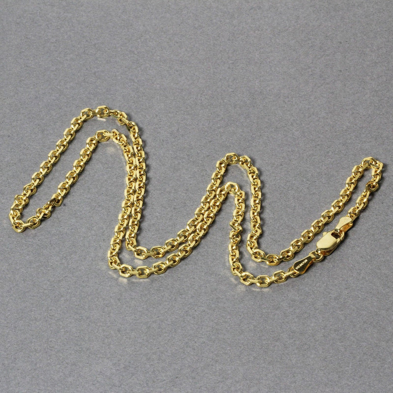 Bids.com 3.1mm 14k Yellow Gold Diamond Cut Cable Link Chain Necklaces