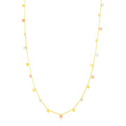 Bids.com 14K Tri Color Necklace with Dangling Circles Necklaces