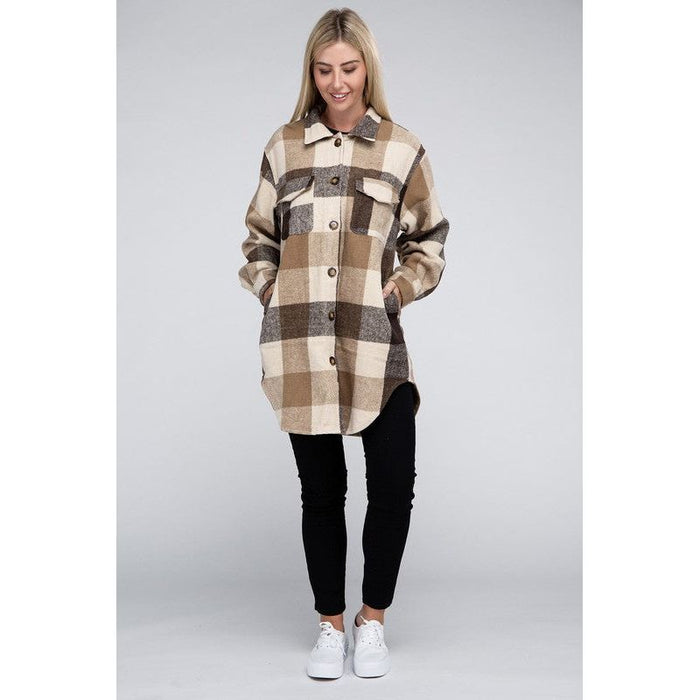 Multi Plaid Long Shacket