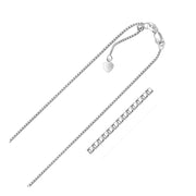 Bids.com 14k White Gold Adjustable Box Chain (1.10 mm) Necklaces