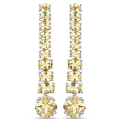 Bids.com 18K White Gold Plated 7.22 Carat Genuine Citrine .925 Sterling Silver Earrings Earrings