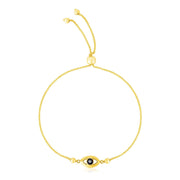 Bids.com 14k Yellow Gold Adjustable Evil Eye Bracelet Bracelets