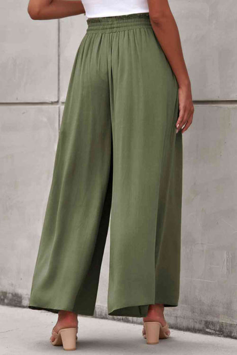 Drawstring Waist Wide Leg Pants by VYSN