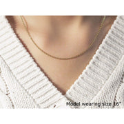 Bids.com 18k Yellow Gold Round Cable Link Chain 1.5mm Necklaces
