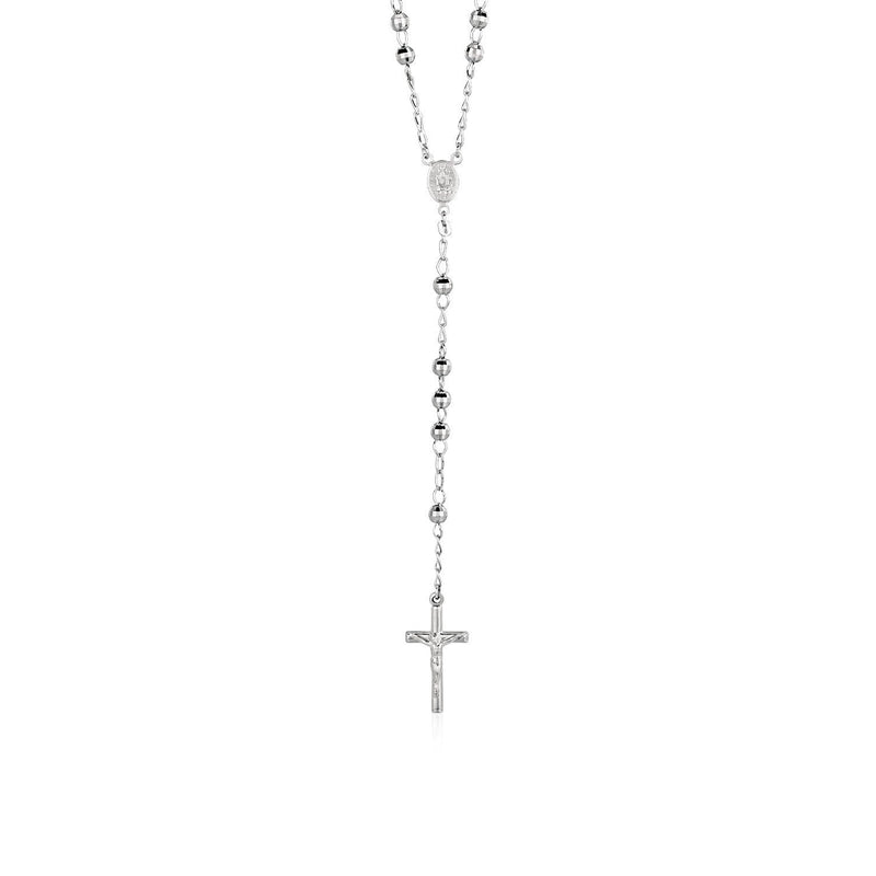 Bids.com Rosary Chain and Large Bead Necklace in Sterling Silver Necklaces