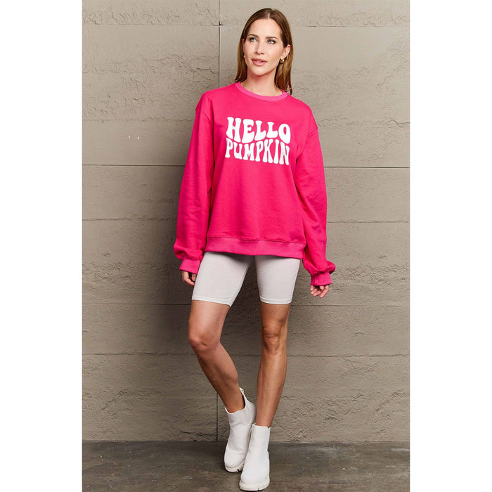 Simply Love HELLO PUMPKIN Graphic Sweatshirt