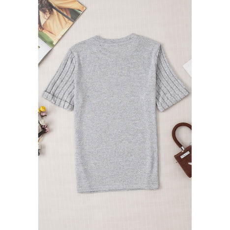 Bow Graphic Round Neck Short Sleeve T-Shirt