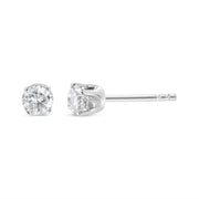 Bids.com 14K White Gold 1.0 Cttw 4-Prong Set Brilliant Round-Cut Solitaire Lab Grown Diamond Push Back Stud Earrings (E-F Color, VVS2-VS1 Clarity) Earrings
