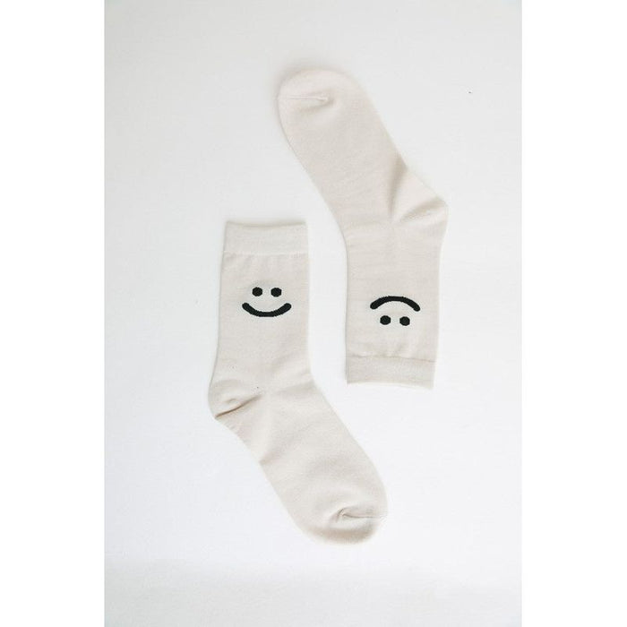 Smiley Face Crew Socks