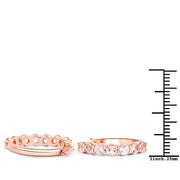 Bids.com 18K Rose Gold Plated 1.68 Carat Genuine Morganite .925 Sterling Silver Earrings Earrings