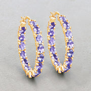 Bids.com 5.10 Carat Genuine Tanzanite .925 Sterling Silver Earrings Earrings