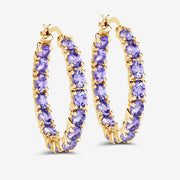 Bids.com 5.10 Carat Genuine Tanzanite .925 Sterling Silver Earrings Earrings