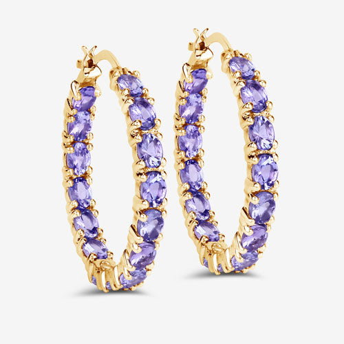 Bids.com 5.10 Carat Genuine Tanzanite .925 Sterling Silver Earrings Earrings