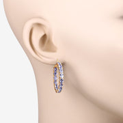 Bids.com 5.10 Carat Genuine Tanzanite .925 Sterling Silver Earrings Earrings