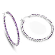 Bids.com 3.00 Carat Genuine Amethyst .925 Sterling Silver Earrings Earrings