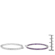Bids.com 3.00 Carat Genuine Amethyst .925 Sterling Silver Earrings Earrings