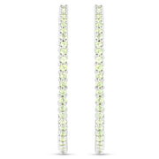 Bids.com 3.50 Carat Genuine Peridot .925 Sterling Silver Earrings Earrings