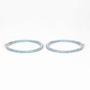 Bids.com 3.60 Carat Genuine Swiss Blue Topaz .925 Sterling Silver Earrings Earrings