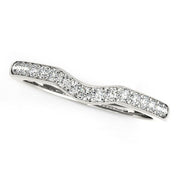 Bids.com 14k White Gold Curved Style Wedding Ring (1/4 cttw) Rings