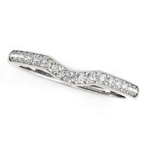 Bids.com 14k White Gold Curved Style Wedding Ring (1/4 cttw) Rings