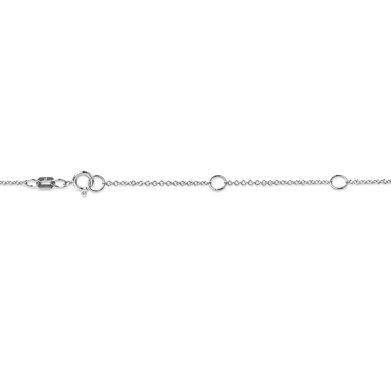 Bids.com AGS Certified 10K White Gold 1/3 Cttw Bezel Set Round Diamond Solitaire 16-18" Adjustable Pendant Necklace (I-J Color, SI1-SI2 Clarity) Necklaces