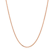 Bids.com 14k Rose Gold Diamond Cut Cable Link Chain 1.3mm Necklaces