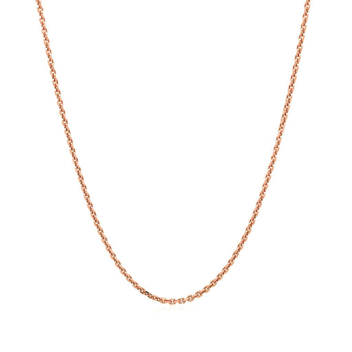 Bids.com 14k Rose Gold Diamond Cut Cable Link Chain 1.3mm Necklaces