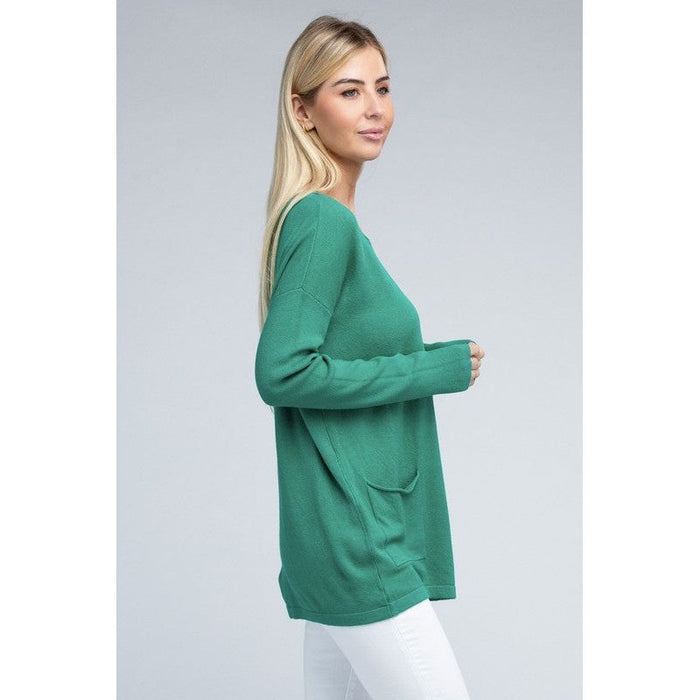 Viscose Front Pockets Sweater