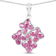 Bids.com 3.72 Carat Genuine Ruby .925 Sterling Silver Pendant Pendants