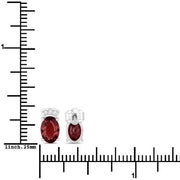Bids.com 1.35 Carat Genuine Pink Tourmaline and White Diamond 14K White Gold Earrings Earrings