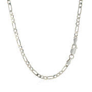 Bids.com 3.0mm 14k White Gold Solid Figaro Chain Necklaces