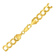 Bids.com 8.2mm 14k Yellow Gold Solid Curb Chain Necklaces