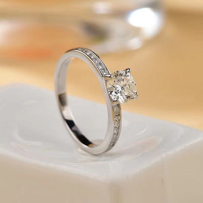 Moissanite Zircon 925 Sterling Silver Ring