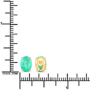 Bids.com 2.40 Carat Genuine Zambian Emerald 10K Yellow Gold Earrings Earrings