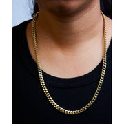 Bids.com Semi-Solid 14K Yellow Gold 6.1mm Classic Miami Cuban Chain Necklace - 22 Inches Necklaces