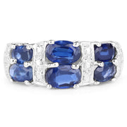 Bids.com 2.44 Carat Genuine Kyanite .925 Sterling Silver Ring Rings