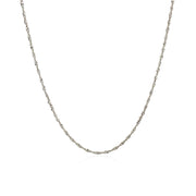 Bids.com 10k White Gold Singapore Chain 1.0mm Necklaces