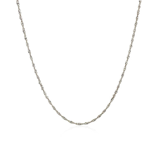 Bids.com 10k White Gold Singapore Chain 1.0mm Necklaces