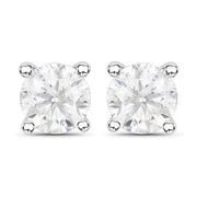 Bids.com 1.02 Carat Genuine White Diamond 14K White Gold Earrings Earrings