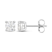 Bids.com 1.02 Carat Genuine White Diamond 14K White Gold Earrings Earrings